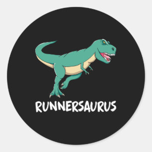 Dinosaurier T-Rex Dino Lustige Übung Cardio Laufen Runder Aufkleber