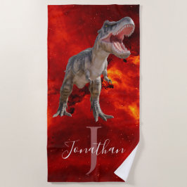 Dinosaurier T Rex Fire Jurassic World Strandtuch