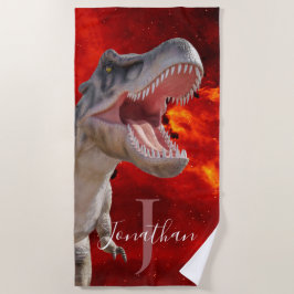 Dinosaurier T Rex Fire red Jurassic World Strandtuch