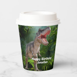 Dinosaurier T Rex jungle Jurassic World Pappbecher