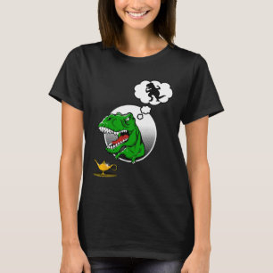 Dinosaurier T-Rex Kurze Arme Lustiger Witz Genie-L T-Shirt