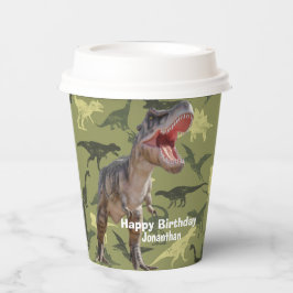 Dinosaurier T Rex Muster Jurassic World Pappbecher
