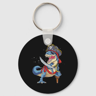 Dinosaurier T Rex Pirat Jolly Roger Halloween Lust Schlüsselanhänger