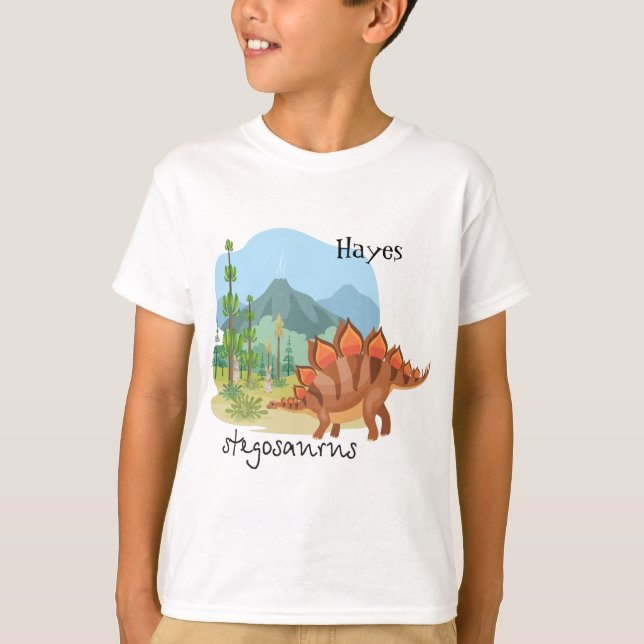 Dinosaurier T-Shirt und Szene für Junge (Vorderseite)