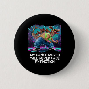 Dinosaurier-Tanz Lustiger tanzender Dino  Button