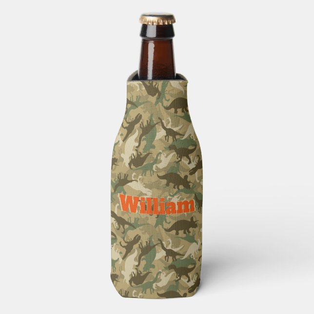 Dinosaurier-Tarnungs-Flasche cooler Flaschenkühler (Flaschenvorderseite)