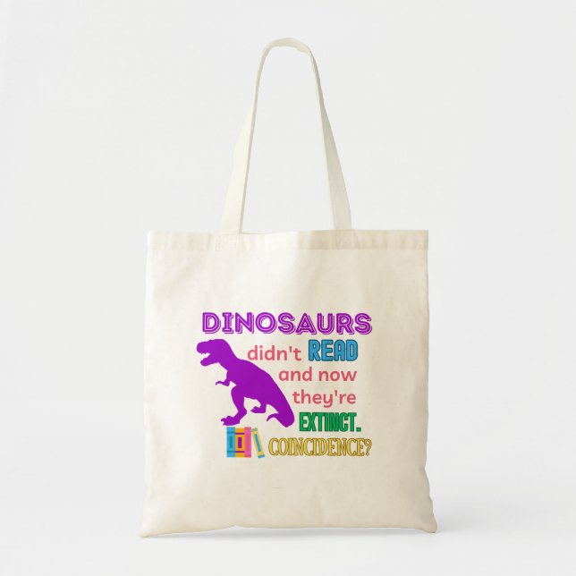 Dinosaurier Tasche Library Bag (Vorne)
