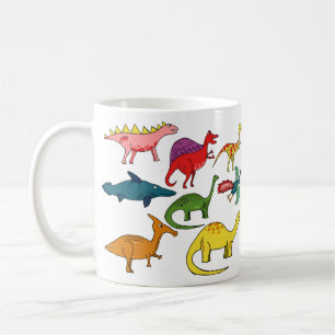 Dinosaurier-Tasse, Dinosaurier-Arten, Dinosaurier- Kaffeetasse