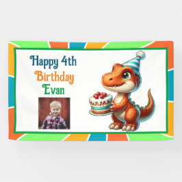 Dinosaurier thematisierte Kindergeburtsparty Perso Banner