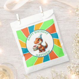 Dinosaurier thematisierte Kindergeburtsparty Perso Geschenktütchen
