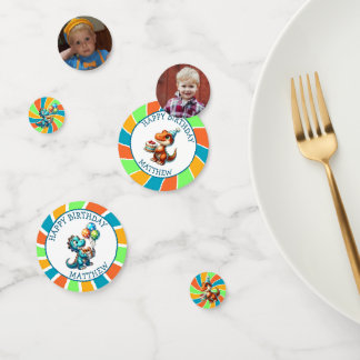 Dinosaurier thematisierte Kindergeburtsparty Perso Konfetti