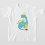 Dinosaurier Themed Birthday T-Shirt<br><div class="desc">Farbenfrohe Dinosaurier-Thema Geburtstagsgestaltung. Personalisieren Sie sie mit dem Namen Ihres Kindes und dem Text Ihrer Wahl für einen kompletten Look.</div>