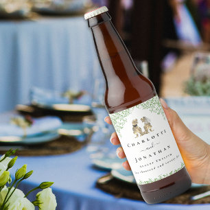 Dinosaurier-Themen-Hochzeit nach Maß Bierflaschenetikett