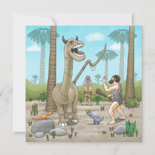Dinosaurier treffen auf die Steinzeit Karte