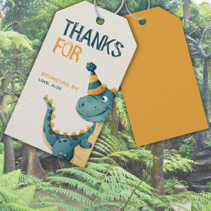 Dinosaurier Trex Three Rex 3. Geburtstags-Party Geschenkanhänger