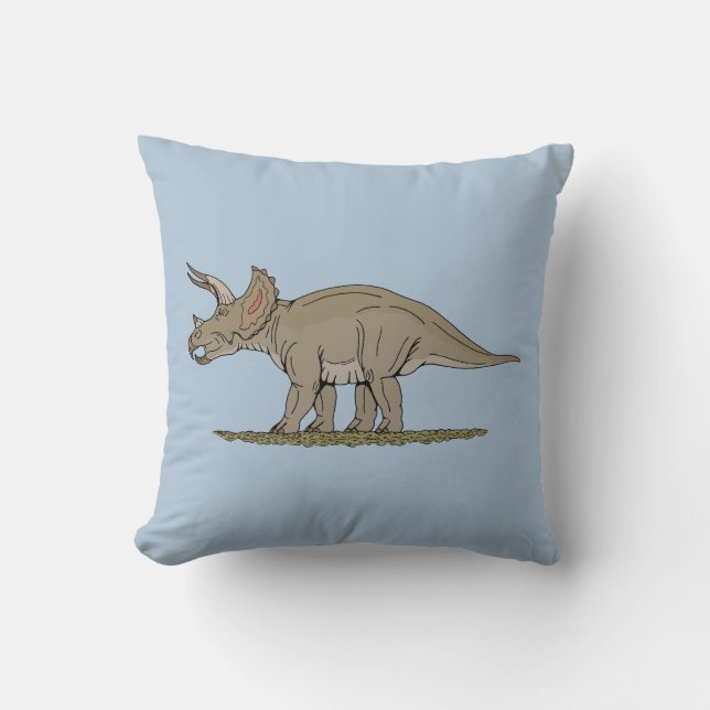 Dinosaurier-Triceratops Kissen (Vorderseite)