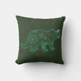 Dinosaurier, Triceratops zeichnend Kissen