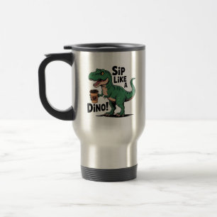 Dinosaurier trinken Kaffee Reisebecher