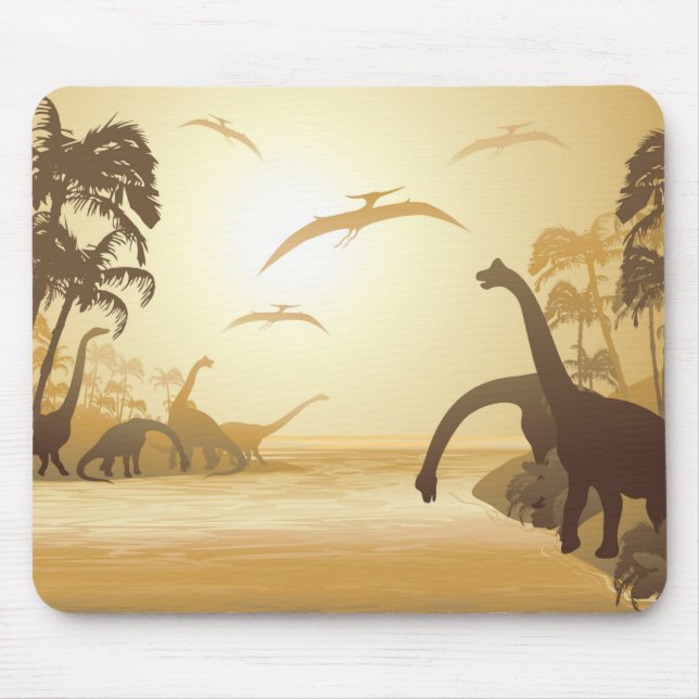 Dinosaurier über die tropische Jurassische Landsch Mousepad (Vorne)