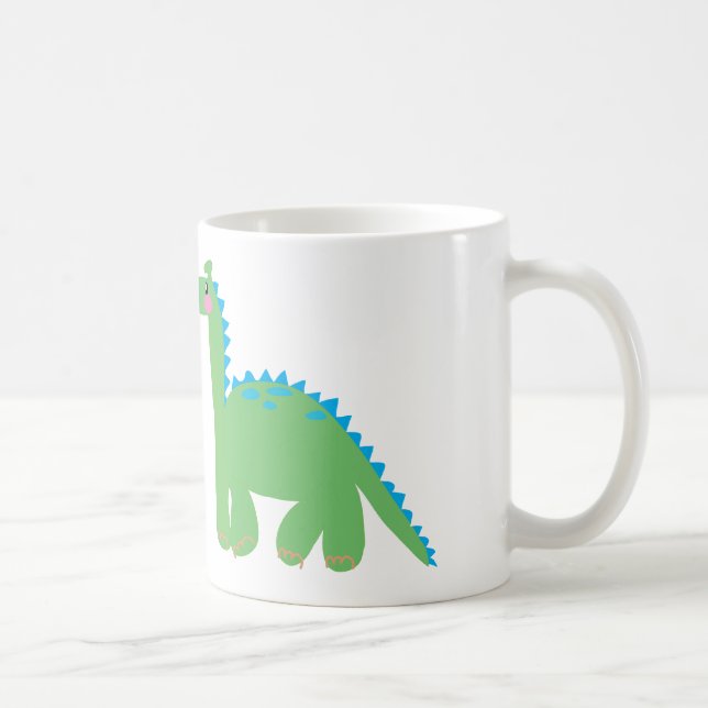 Dinosaurier und eine GIRAFFE Kaffeetasse (Rechts)