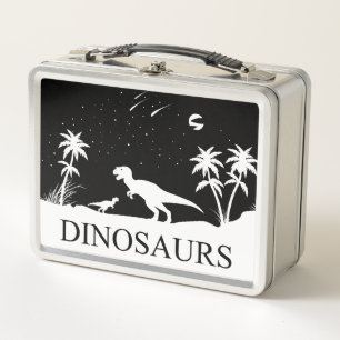 Dinosaurier unter den Sternen Metall Brotdose