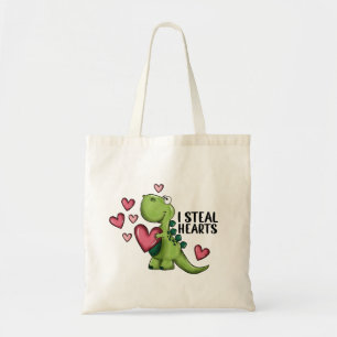 Dinosaurier Valentine's Day Tote Bag, Funny Tote B Tragetasche