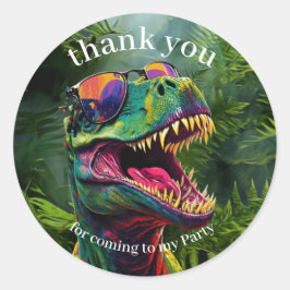 Dinosaurier Vielen Dank Kinder Jungle Runder Aufkleber