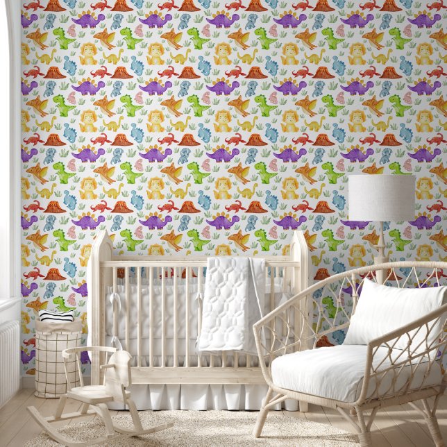 Dinosaurier Watercolor Kids Room Tapete (Kinder)