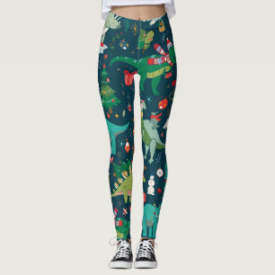Dinosaurier Weihnachten: Frohes Neues Jahr Leggings