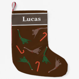Dinosaurier Weihnachten Gemustert Kleiner Weihnachtsstrumpf