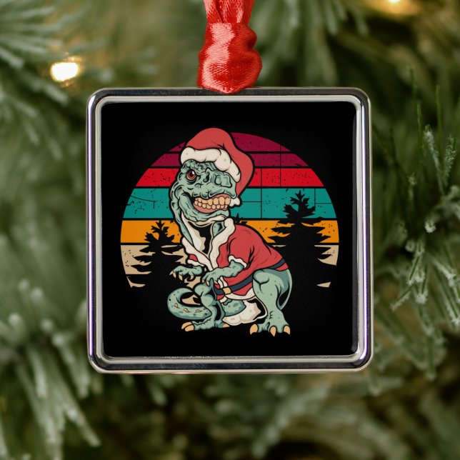 Dinosaurier Weihnachten Ornament Aus Metall (Baum)