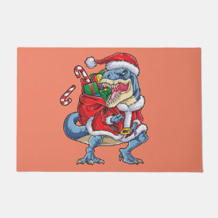 Dinosaurier Weihnachts Weihnachtsmann T rex Boys M Fußmatte