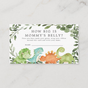 Dinosaurier Wie groß ist Mama's Belly Game Card Begleitkarte