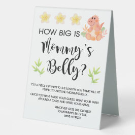 Dinosaurier Wie groß ist Mommy Bly Table Sign Tischaufsteller