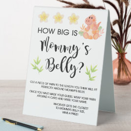 Dinosaurier Wie groß ist Mommy Bly Table Sign Tischaufsteller