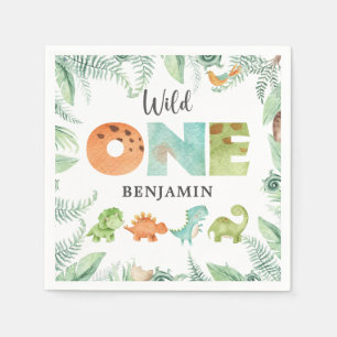 Dinosaurier Wild Baby Shower Napkins Serviette