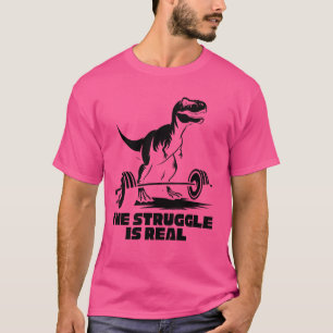 Dinosaurier Workout, lustiger T-Rex-Fitnessraum, D T-Shirt