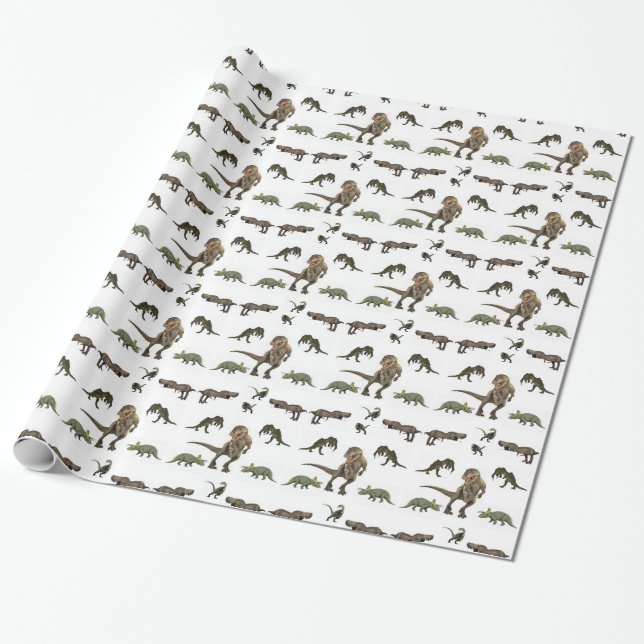 Dinosaurier Wrapping Paper Geschenkpapier (Ungerollt)