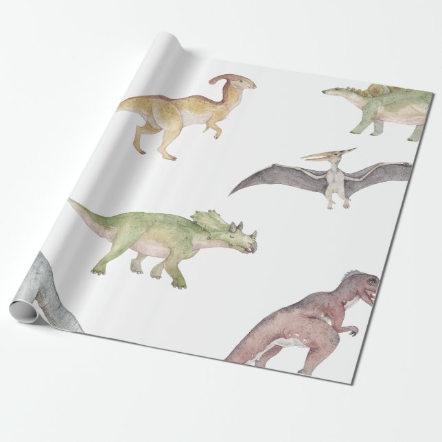 Dinosaurier Wrapping Paper Geschenkpapier (Ungerollt)