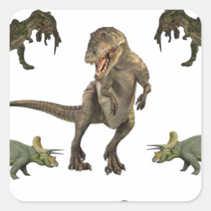 Dinosaurier Wrapping Paper Quadratischer Aufkleber