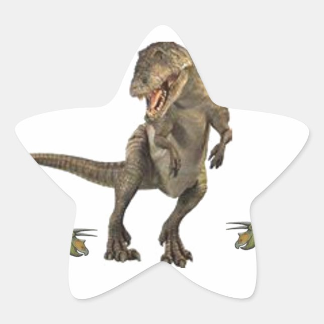 Dinosaurier Wrapping Paper Stern-Aufkleber (Vorderseite)