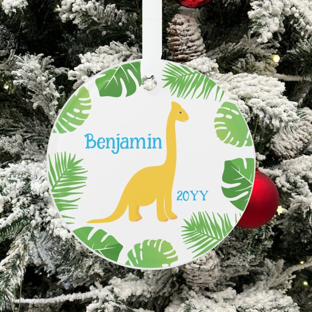 Dinosaurier Yellow Brontosaurus Keepake Weihnachte Ornament (Von Creator hochgeladen)