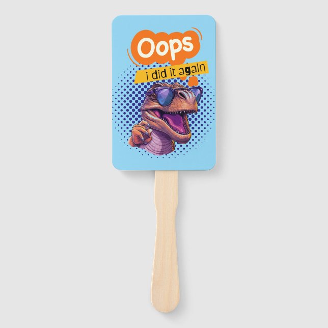 Dinosaurier-Zitat Fächer (Vorderseite)