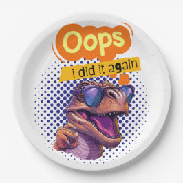 Dinosaurier-Zitat Pappteller