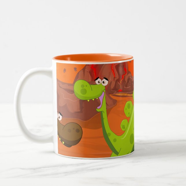 Dinosaurier Zweifarbige Tasse (Links)