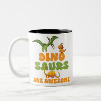 Dinosaurier Zweifarbige Tasse
