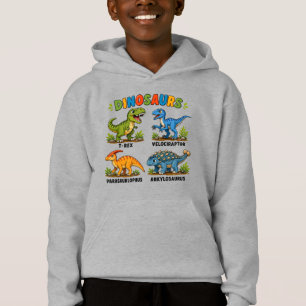 Dinosaurierarten Lernen für Kinder Hoodie