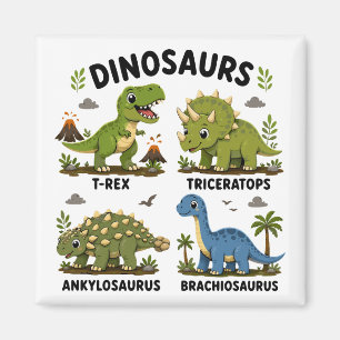 Dinosaurierarten Lernen für Kinder Magnet