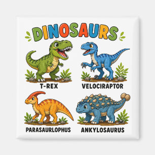 Dinosaurierarten Lernen für Kinder Magnet