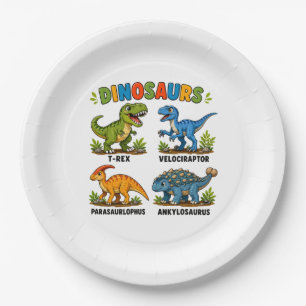 Dinosaurierarten Lernen für Kinder Pappteller